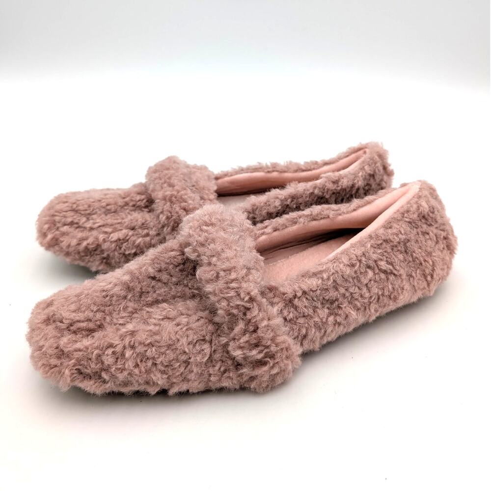 Seychelles Faux Shearling Moc toe Loafer Shoes Women's Cinder Rose Size US9M